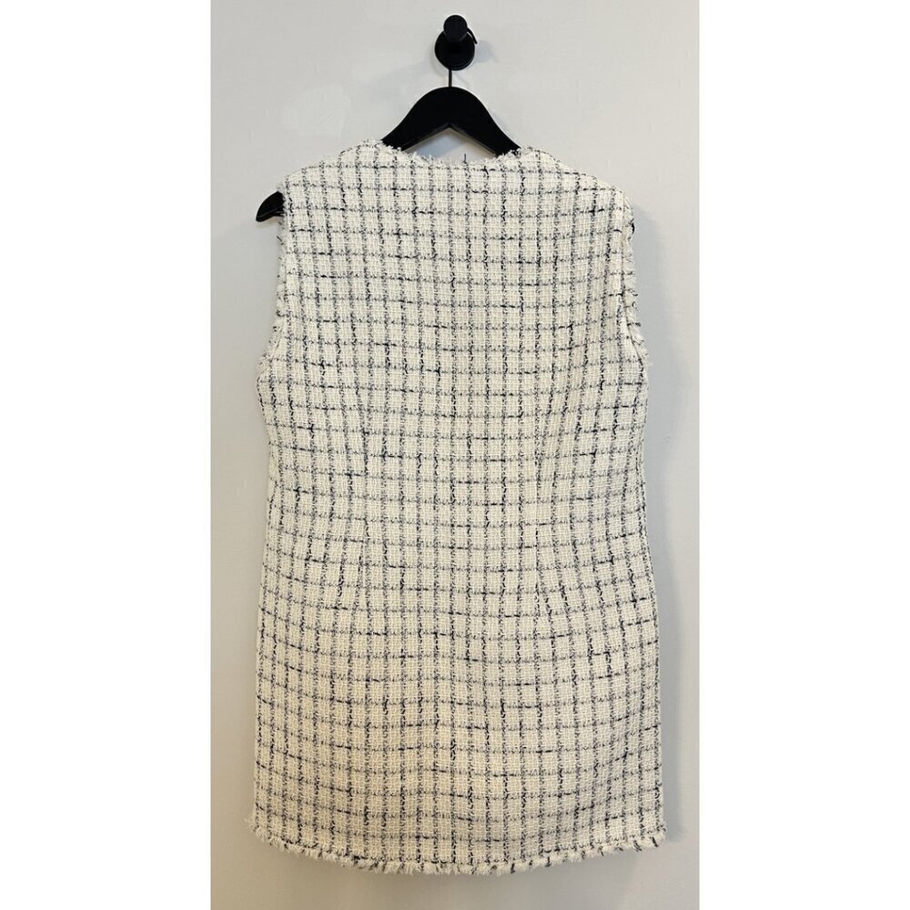 ANINE BING Janet Tweed Dress in White Plaid Size Medium NWT - Picture 8 of 15